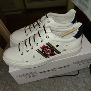 Aldo White Sneakers with Embroidered Patch Sneakers